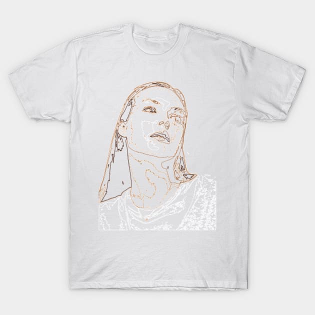 Girl minimalism art lines T-Shirt by Sarokey